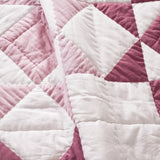 Abigail Pink Quilted Throw Blanket - Trudie