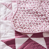 Abigail Pink Quilted Throw Blanket - Trudie