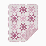 Abigail Pink Quilted Throw Blanket - Trudie