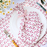 Abigail Pink Ruffled Dinner Napkin - Set of 4 - Trudie