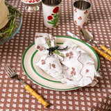 Beatrice Chocolate Ruffled Napkins - Set of 4 - Trudie