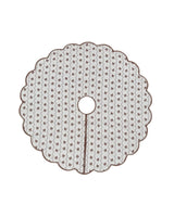 Constance Chocolate Reversible Scalloped Tree Skirt - Trudie