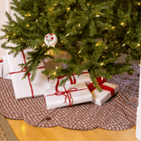 Constance Chocolate Reversible Scalloped Tree Skirt - Trudie