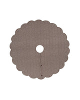 Constance Chocolate Reversible Scalloped Tree Skirt - Trudie