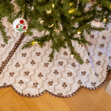 Constance Chocolate Reversible Scalloped Tree Skirt - Trudie