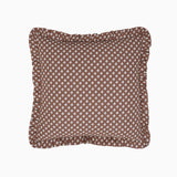 Trudie Constance Chocolate Ruffled Throw Pillow
