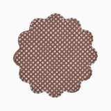 Trudie Constance Chocolate Wavy Quilted Placemat close up image