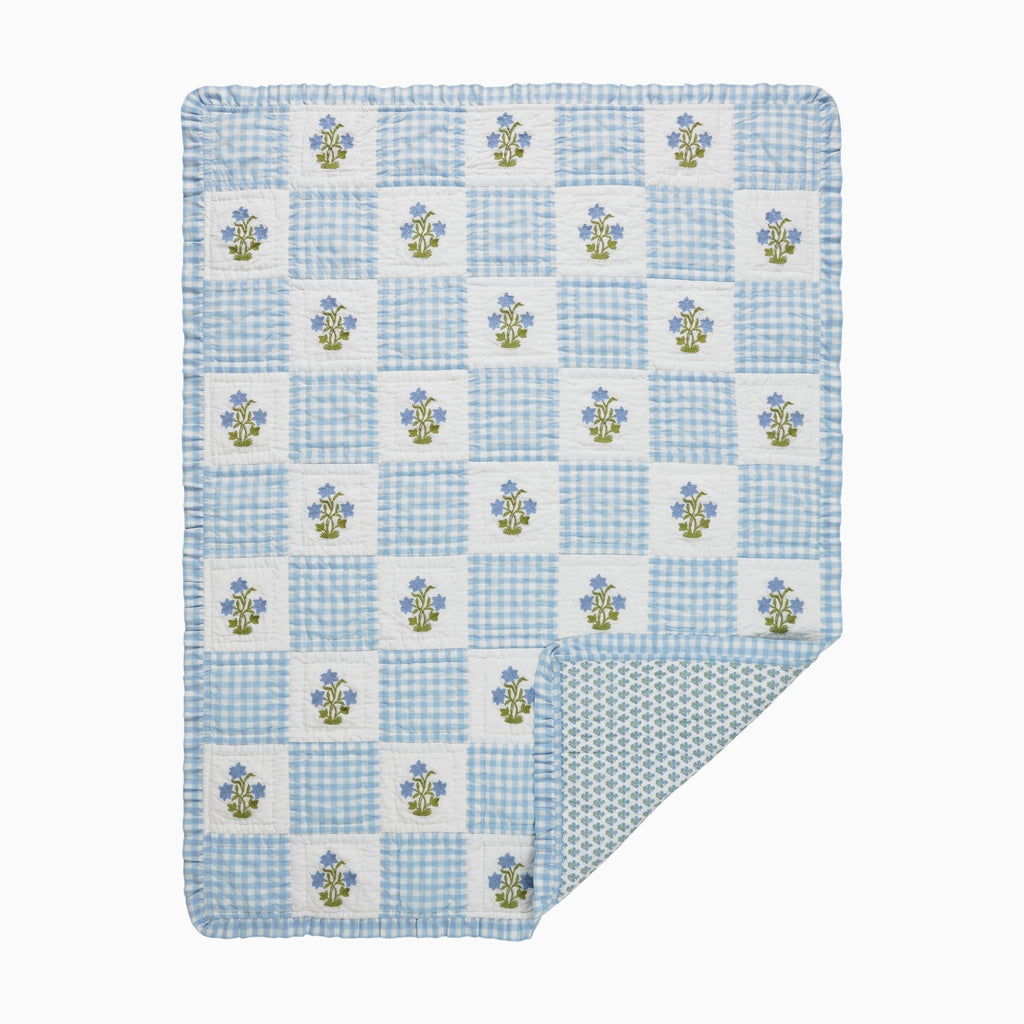 Dorothy Embroidered Quilted Throw Blanket