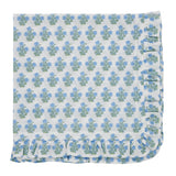 Trudie Dorothy Blue Ruffled Dinner Napkins - Set of 4