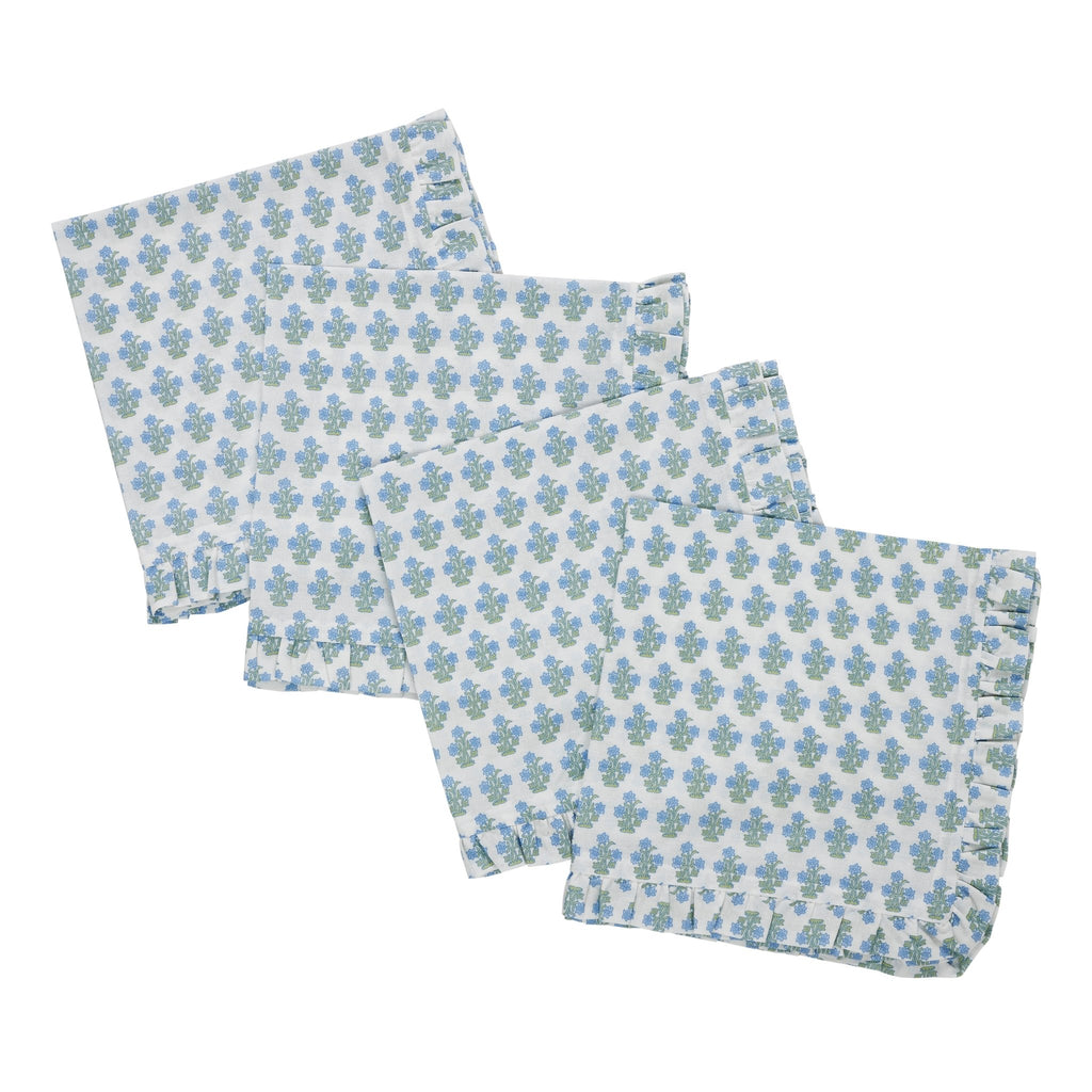 Dorothy Ruffled Dinner Napkins Set 4