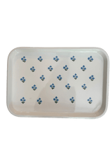 Trudie Blue Floral Hand-painted Enamelware Tray