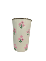 Trudie Pink Floral Tall Enamelware Tumblers - Set of 4