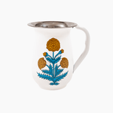 Marigold Poppy Hand-painted Enamelware Pitcher - Trudie