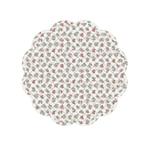 Mildred Floral Cream Round Scalloped Placemat - Trudie