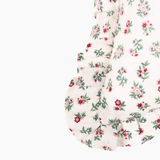 Mildred Floral Cream Ruffled Lumbar Pillow - Trudie