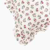 Mildred Floral Cream Ruffled Throw Pillow - Trudie