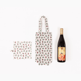Mildred Floral Cream Wine Gift Bag - Trudie