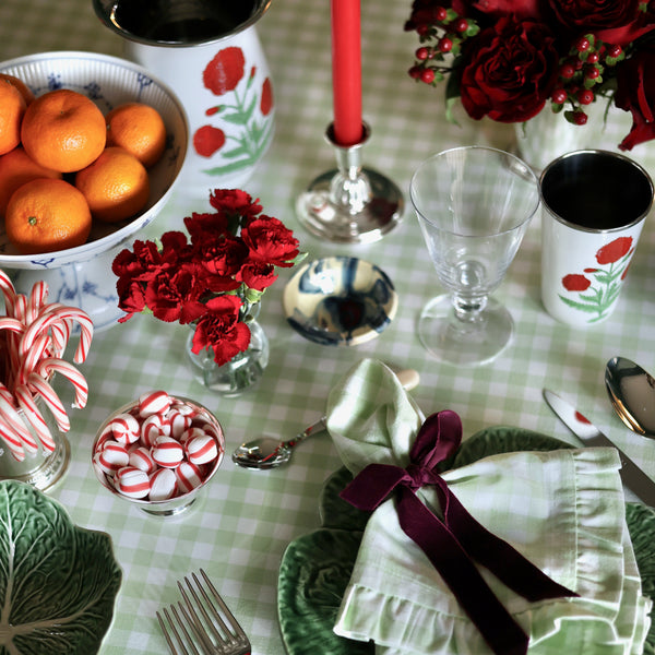 Red Poppy Enamelware Pitcher