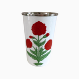 Red Poppy Tall Enamelware Tumbler - Set of 4