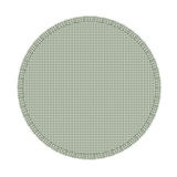 Virginia Stripe Green 120" Round Ruffled Tablecloth - Trudie