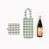 Virginia Stripe Green Wine Gift Bag - Trudie
